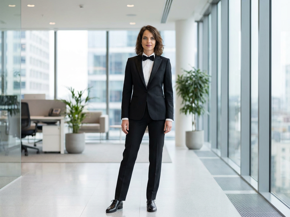 Damen-Smoking Schwarz Premium